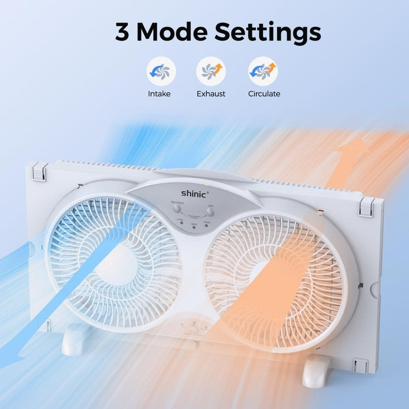 Quiet Reversible Window Fan with Remote Control & Adjustable Width, 9" Blades3