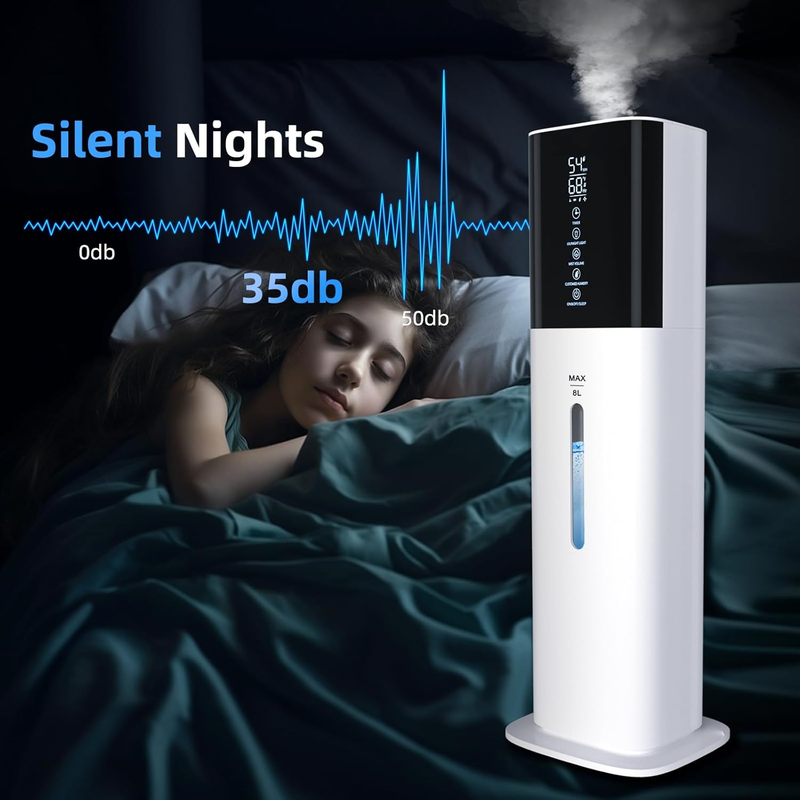 2.11Gal Ultrasonic Cool Mist Humidifier with Timer and Humidistat for Large Room5
