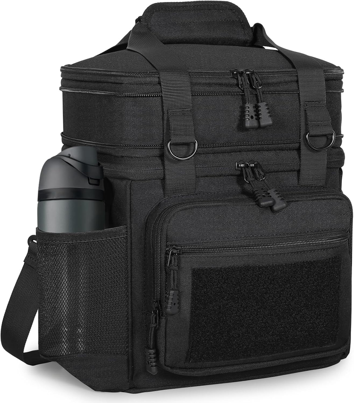 Double Deck Insulated Lunch Box, Expandable Large Lunch Bag Leakproof Cooler Bag10