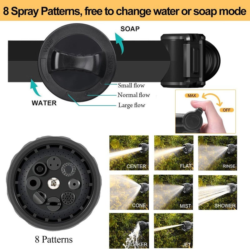 High Pressure 8-Way Garden Hose Nozzle for Watering, Cleaning & Pet Care4