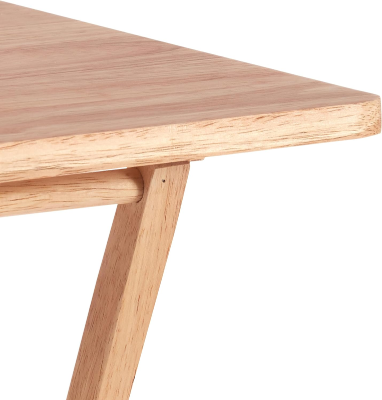 Classic Foldable TV Dinner Tray Table 4 Pack w/ Storage Rack Natural 14.6x19x26"2