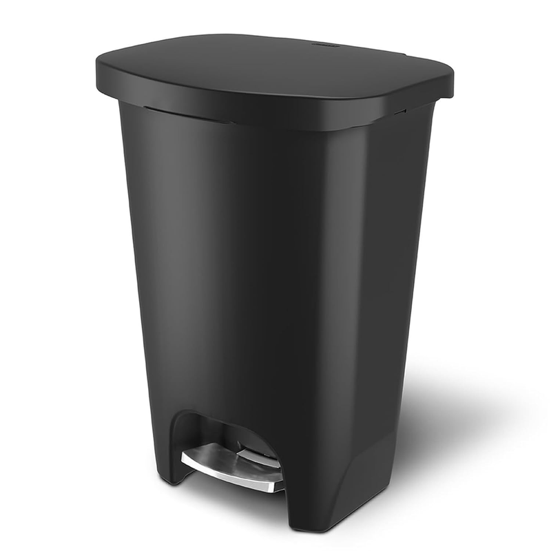 13 Gallon Trash Can Clorox Odor Protection Step Pedal Kitchen Bin Black6