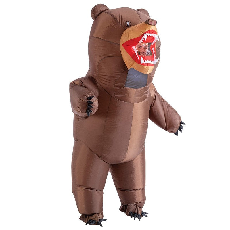 8Ft Brown Bear Inflatable Costume for Adults Full Body Blow Up Halloween Suit2