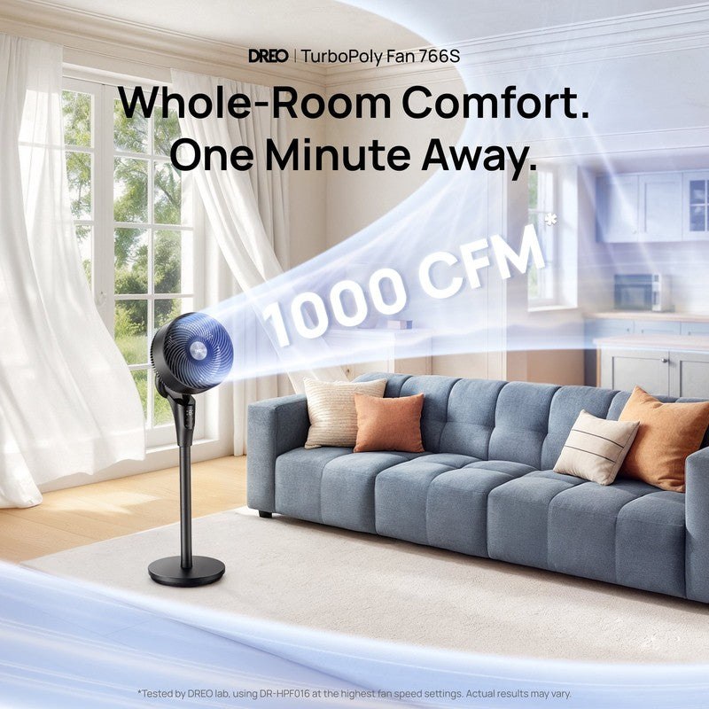 2 in 1 Pedestal Fan Quiet Standing Table Fan Remote 8 Speed Timer9