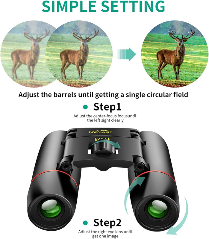 12x25 Pocket Binoculars Compact Adults Kids Bird Watching Concerts3