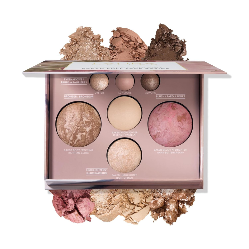 7-in-1 Face Makeup Palette Bronzer Blush Highlighter Eyeshadow Travel10