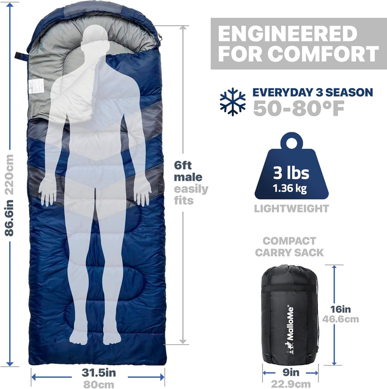 Sleeping Bag Cold Weather Adult Kids Warm Camping Gear Portable Hiking Sleep Bag2