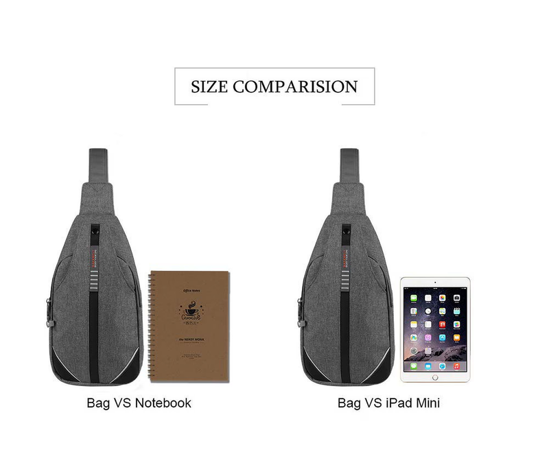 Unisex anti Theft Travel Hiking Walking Sling Cross Body Shoulder Chest Bag,Gray5