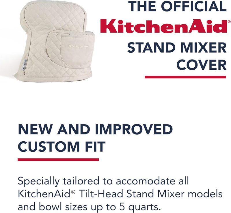 KitchenAid Tilt Head Stand Mixer Cover Quilted Cotton Storage Pocket Milkshake6