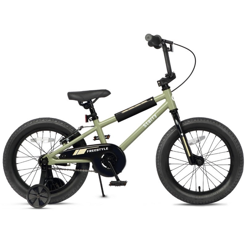 18in Kids BMX Bike w/ Training Wheels Coaster Brake Ages 6 9 Army Green1