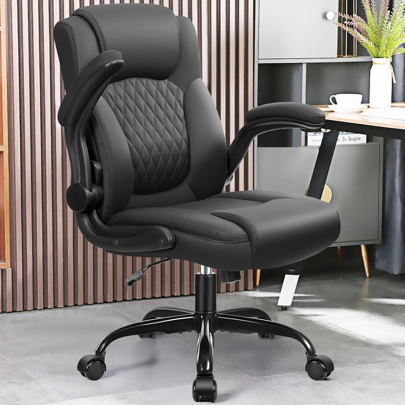 PU Leather Office Chair Ergonomic Swivel Desk Gaming Chair Wheels1