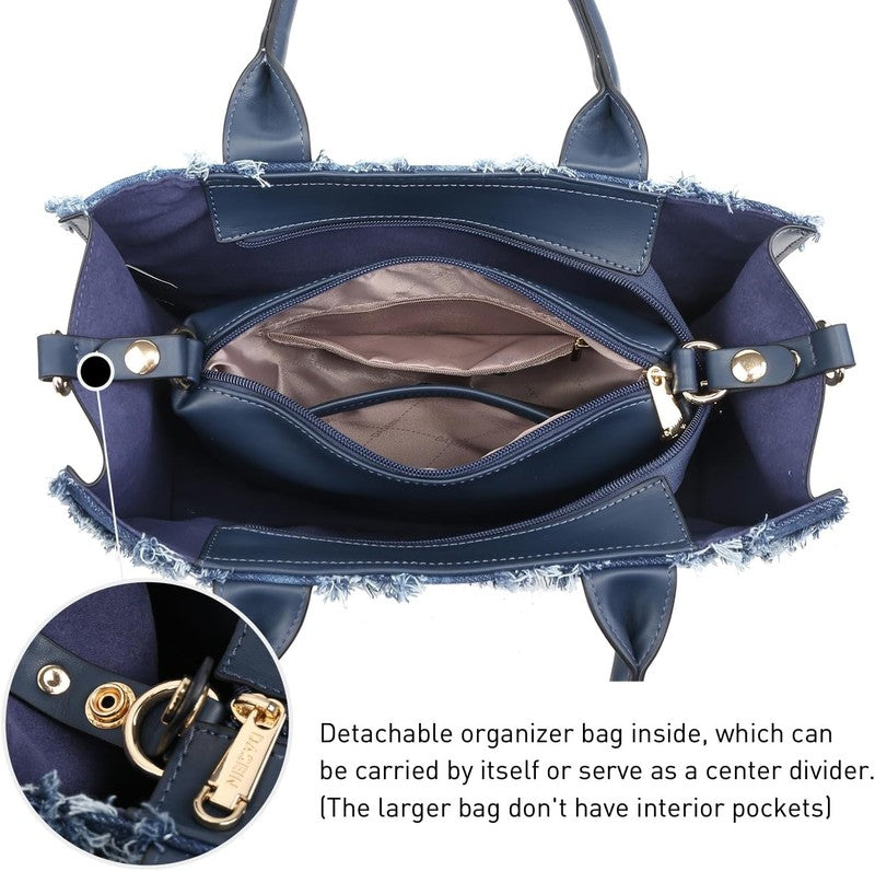 3Pc Women’s Handbag Set Tote Satchel Shoulder Top Handle Purse Wallet4