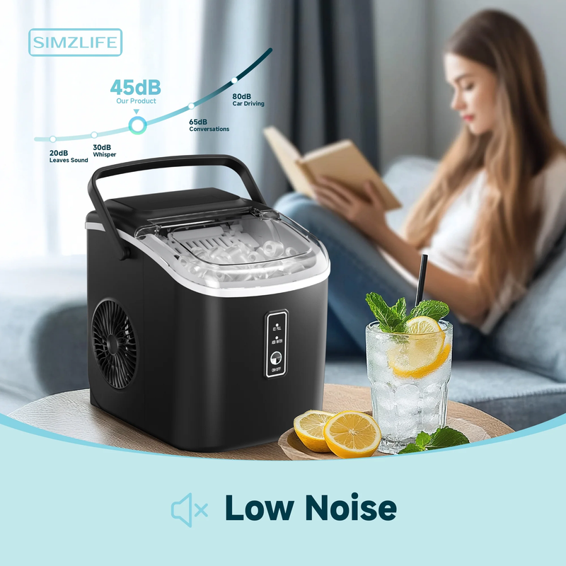 Portable Countertop Ice Maker 26Lbs/24H Self Cleaning w/ Basket & Scoop5