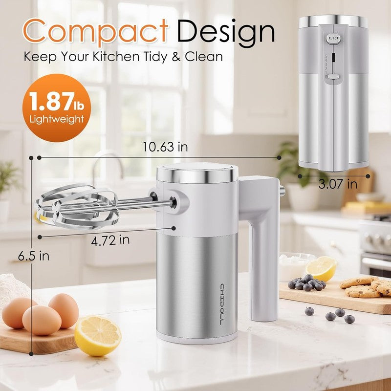Powerful 600W Hand Mixer, 5 Speed Electric Hand Held Mixer for Baking, Lightweig6