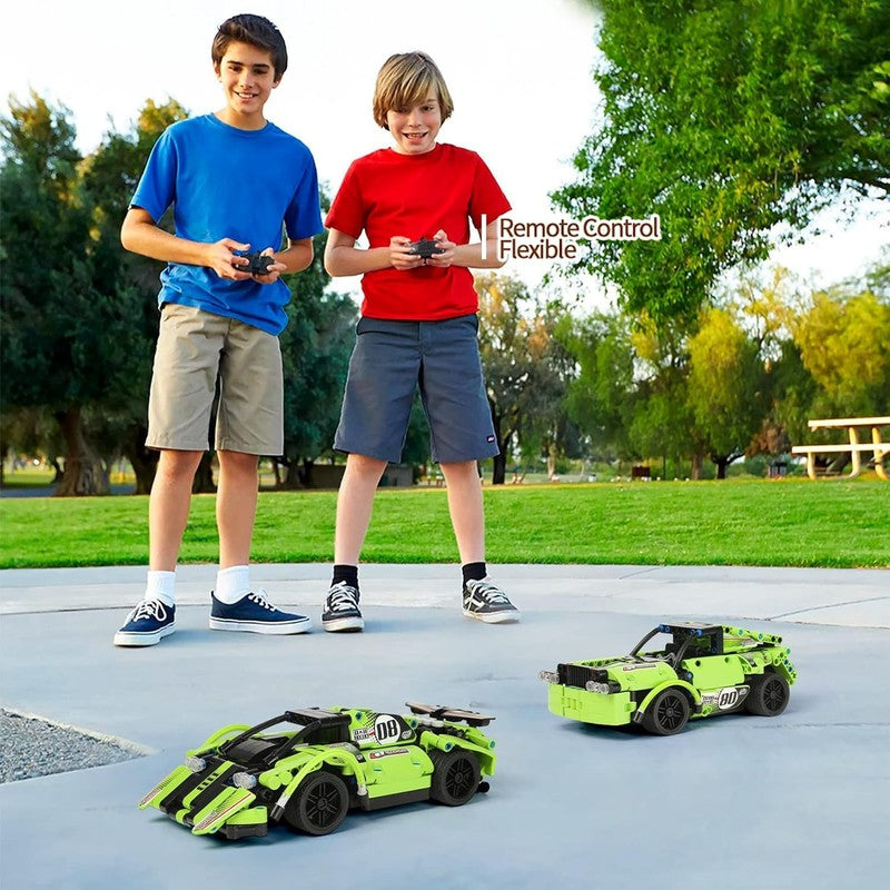 STEM 2 in 1 Remote Control Racer Building Blocks Toy Ages 6–9+4