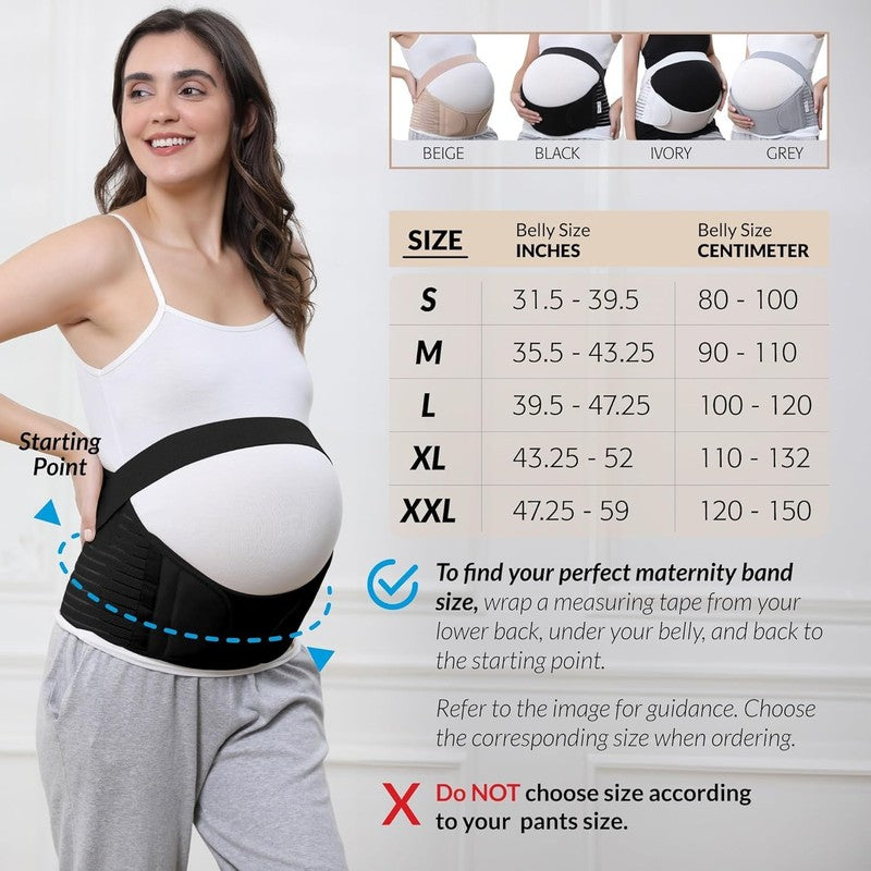 Pregnancy Belly Band Maternity Belt, Back/Abdomen/Waist/Pelvis Support (Size M, 1