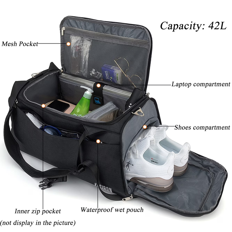 Gym Bag for Men Sports Duffel Bags for Travel 42L Waterproof Gym Duffle Bags1