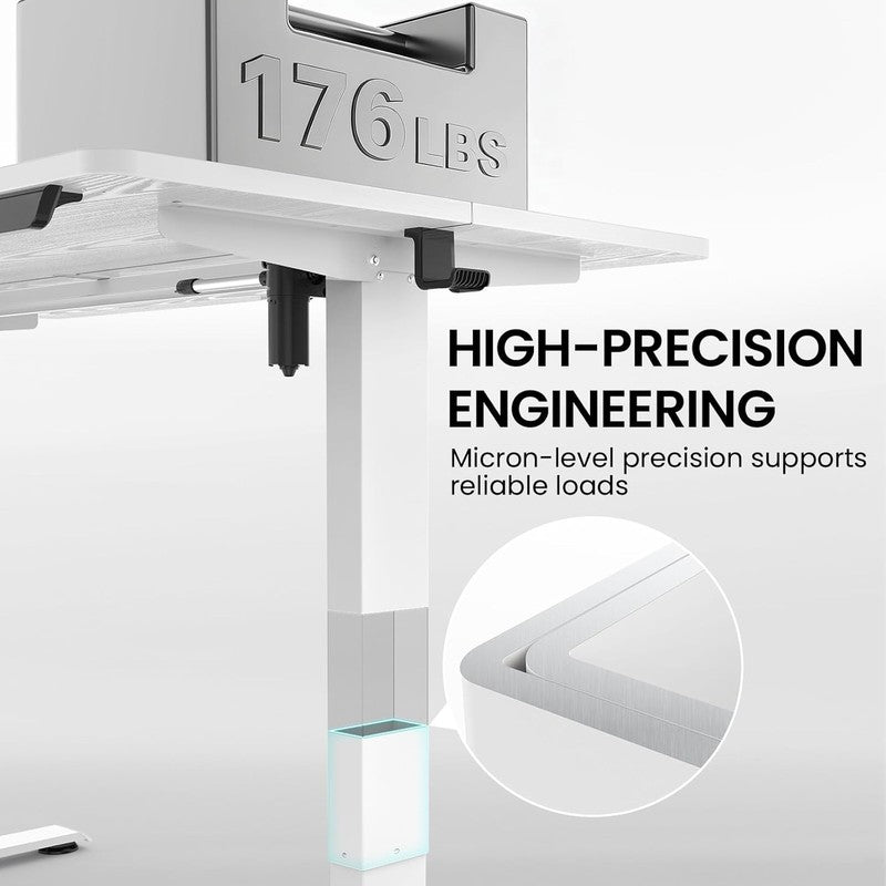 55x28 Electric Standing Desk Adjustable Height Sit Stand Home Office White5