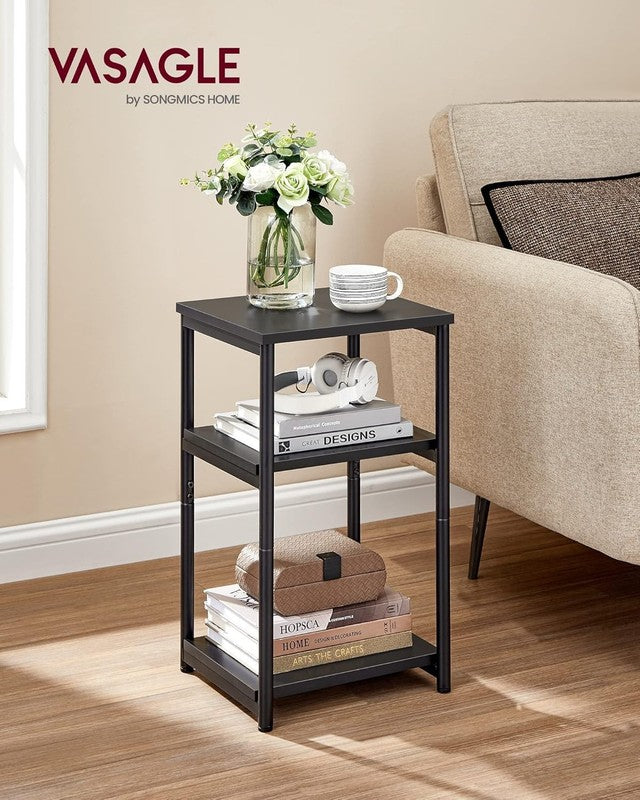 Side Table, Tall Nightstand, Black End Table for Living Room & Bedroom1