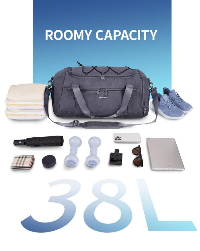 Gym Bag for Men Large Capacity Duffel Bags with Shoe Compartment Tote with Troll3