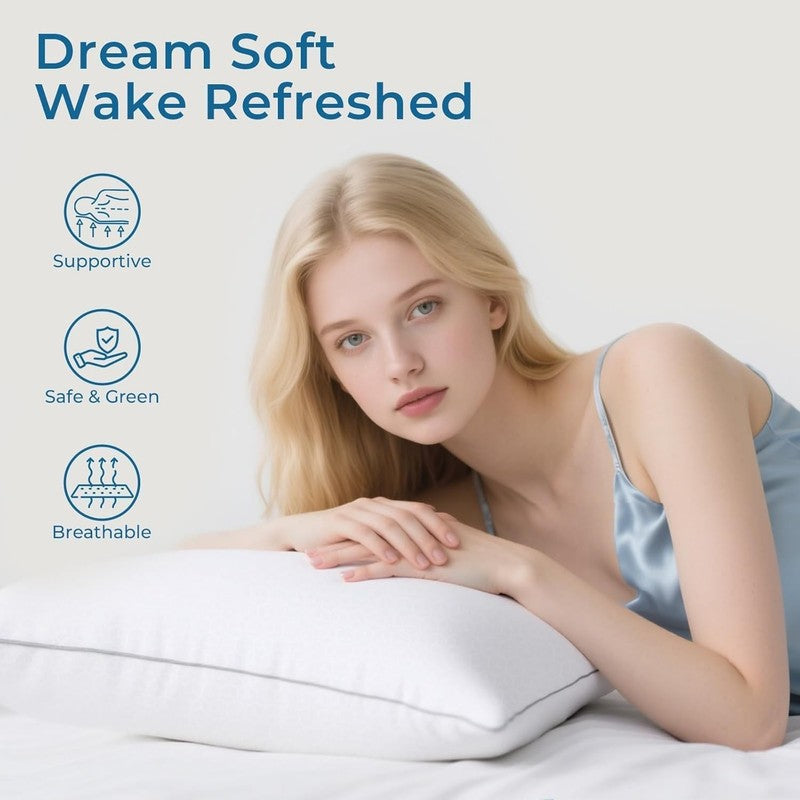 Pillows Queen Size Set of 2, Down Alt, Hotel Quality, for All Sleepers, Washable3