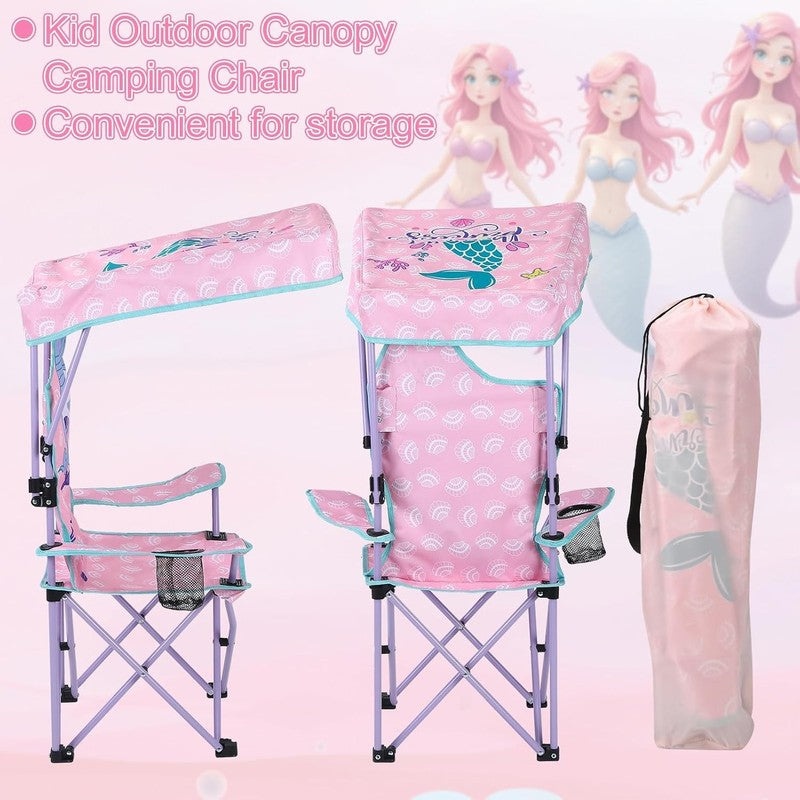 Kids Folding Outdoor Lawn & Camping Chair w/ Cup Holder & Carry Bag5