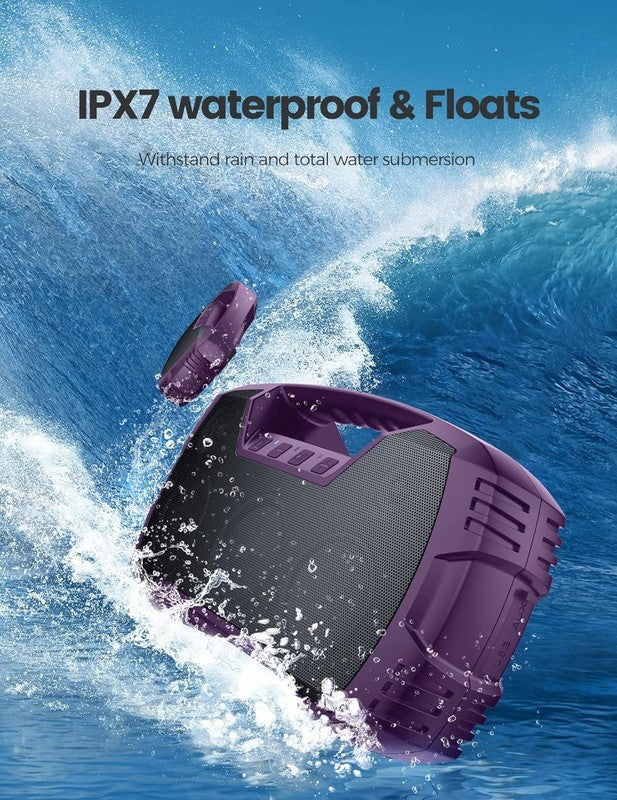 40W Bluetooth Speaker, IPX7 Waterproof, 32H Playtime, Deep Bass, Portable Handle2