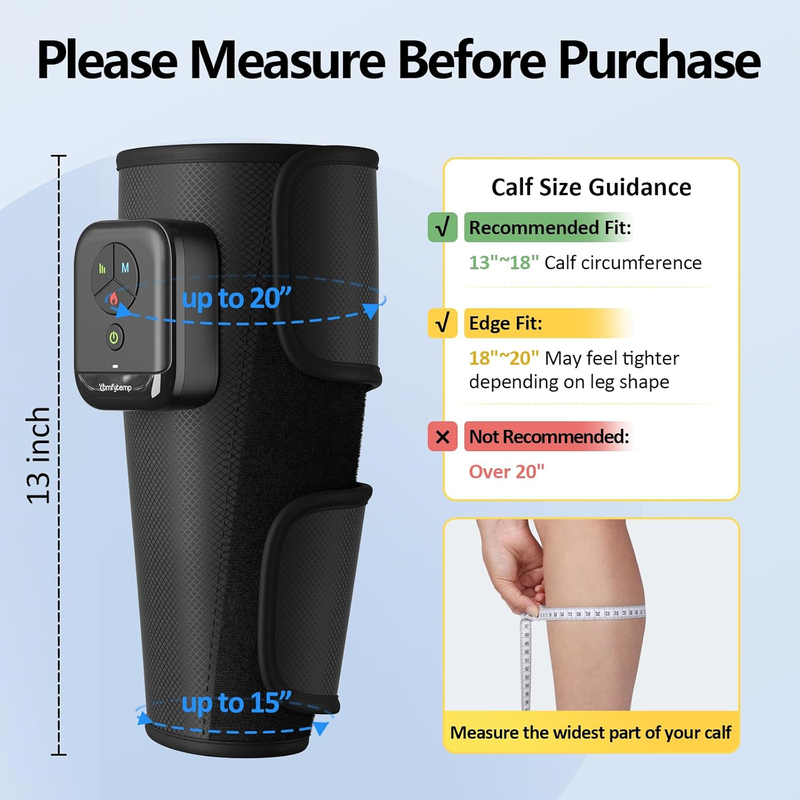 Cordless Calf Massager Compression Leg Circulation Pain Relief Portable FSA Elig4