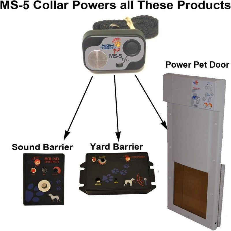 Micro Sonic 5 Waterproof Dog Collar with Digital Transmitter MS-55