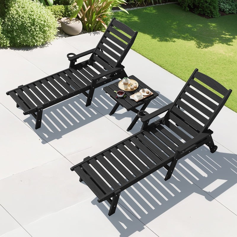 Outdoor Small Folding Side Table, HDPE All Weather Adirondack End Table, No Asse6