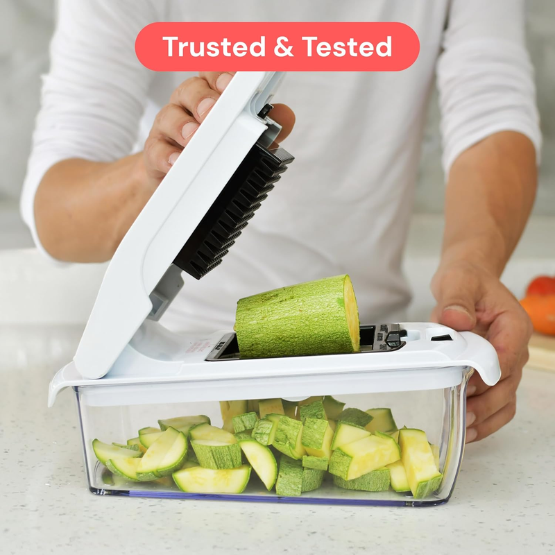 Pro Chopper 4 in 1 Vegetable Chopper Spiralizer Fruit Slicer White7