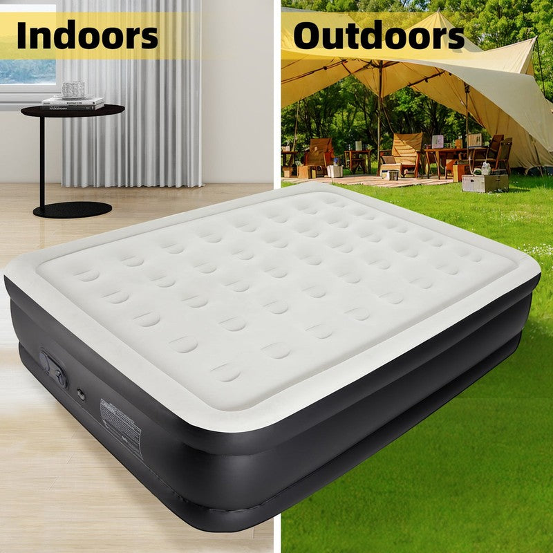 18 in Twin Air Mattress with Built in Pump, 600LBS Weight Capacity for Camping, 6