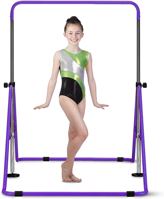 Foldable Kids Gymnastics Bar w/ Mat Adjustable Horizontal Gymnastics Equipment9