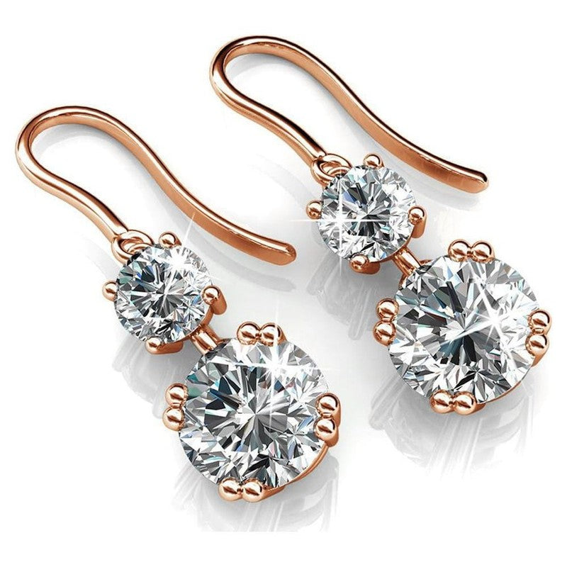 Kadence Dangle Earrings 18K Rose Gold Plated w/ Crystal Gift for Women6