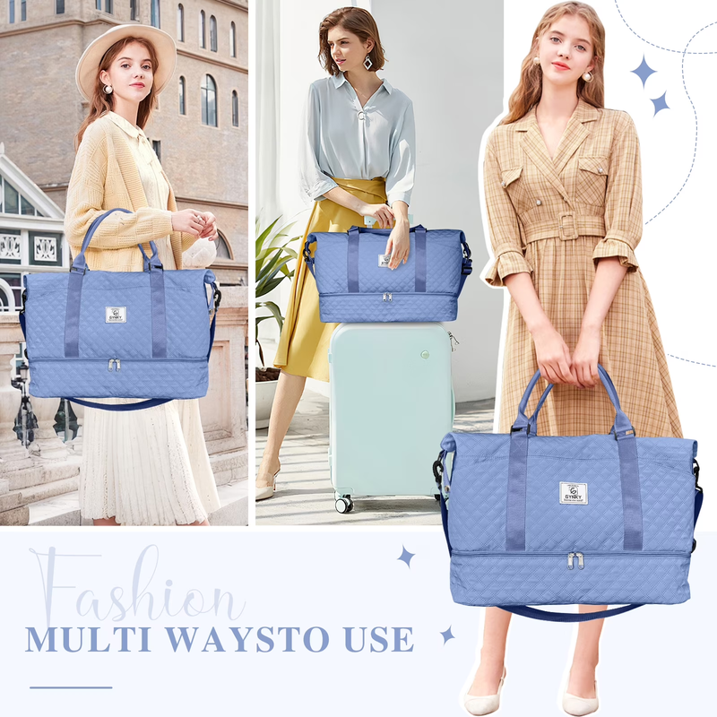 Travel Duffle Bag Weekender Bags for Women with Shoe Compartment Carry on Overni4