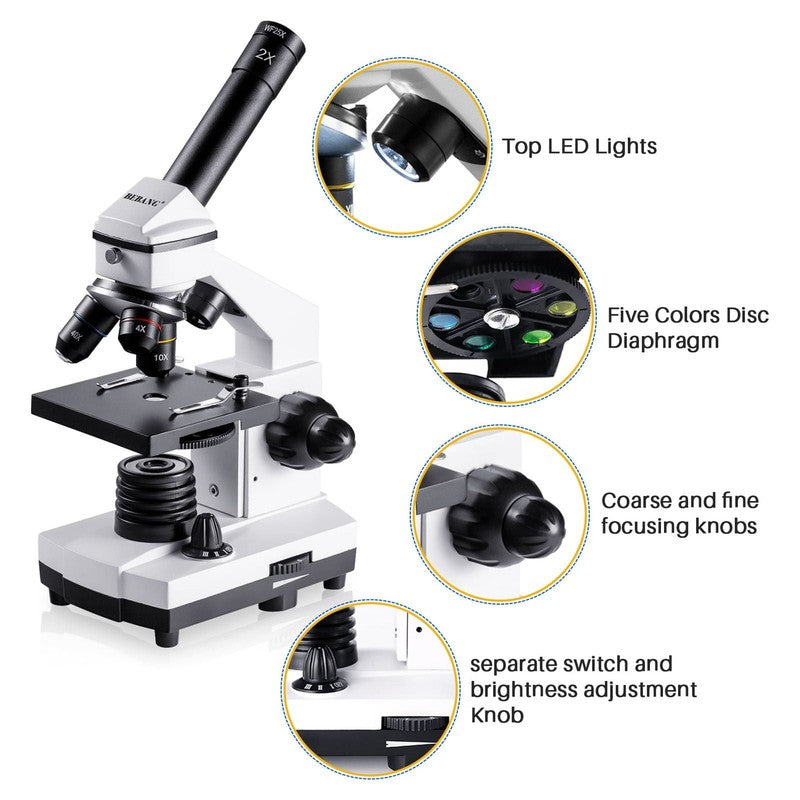 Biological Microscope 100X–2000X for Kids & Adults – High Power6