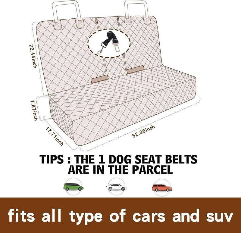 Waterproof Dog Car Seat Cover Back Seat, Nonslip Scratch Proof Durable for SUV5