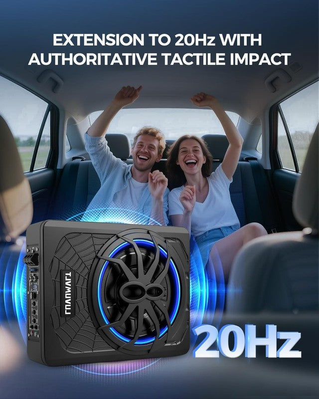 1200W 10" Slim Car Subwoofer with Built-In Amp & LED Light Package3