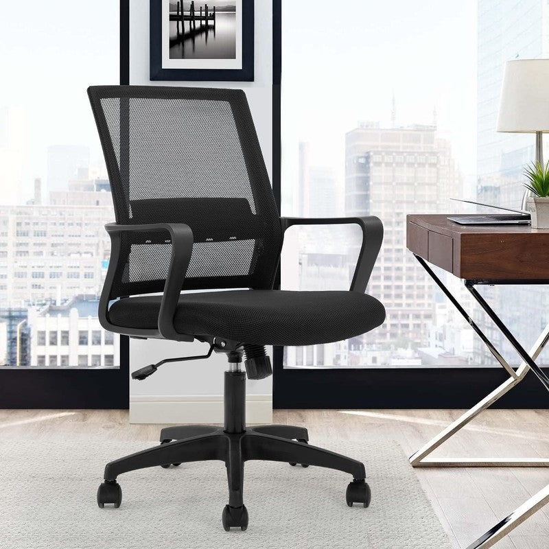Office Chair Ergonomic Desk Chair Mid Back Mesh Computer Chair Lumbar Support Co0