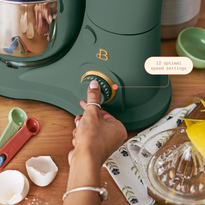 3.5 Qt Stand Mixer Thyme Green w/ Flat Beater Dough Hook & Whisk2