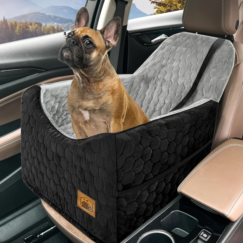 Dog Car Seat for Small/Medium Dogs, Memory Foam Dog Booster Seat, Travel Safety 11
