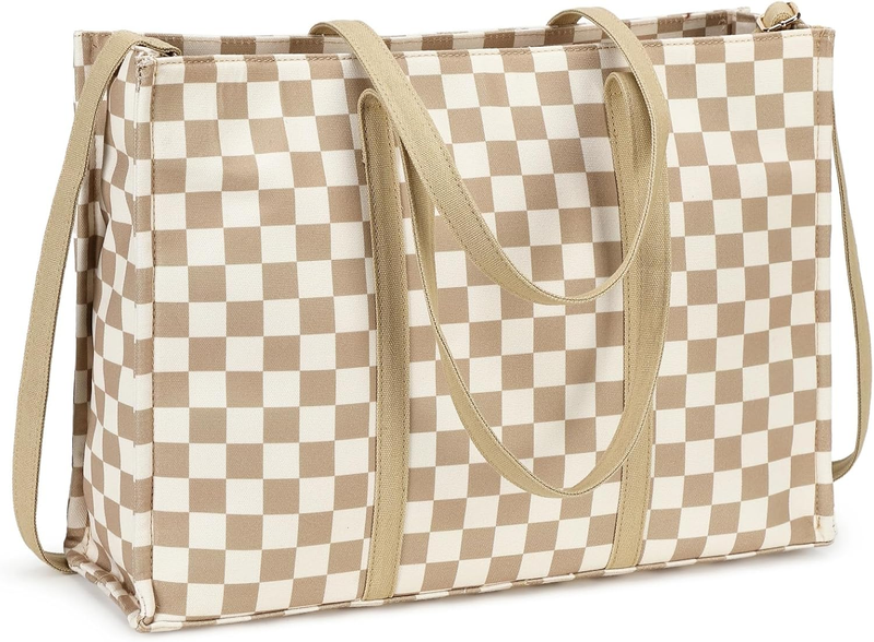 15.6" Laptop Tote Bag for Women Canvas Work Shoulder Messenger Briefc0