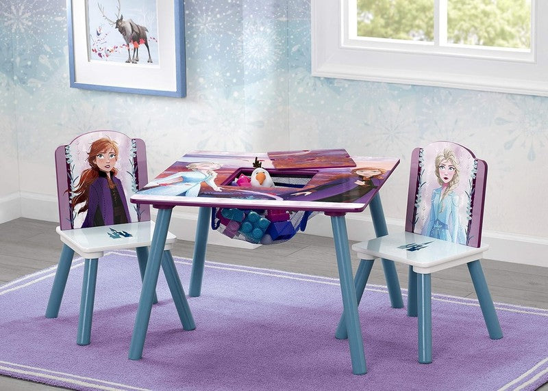 Kids Table & Chair Set with Storage 2 Chairs Frozen II Arts & Crafts1
