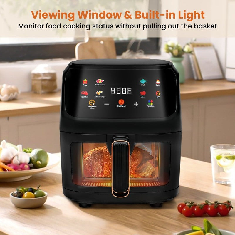 7.5QT Air Fryer   8 in 1 Digital Touchscreen, 1700W, Large Capacity, Black4