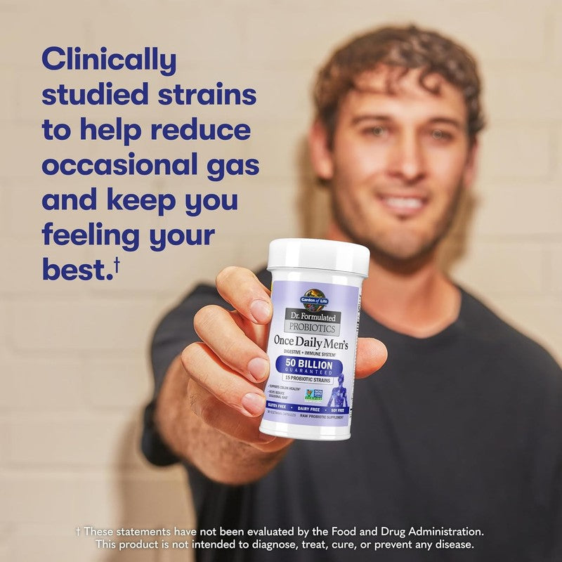 Men's Probiotics 50 Billion CFU + Prebiotic Fiber for Digestive & Immune Health3