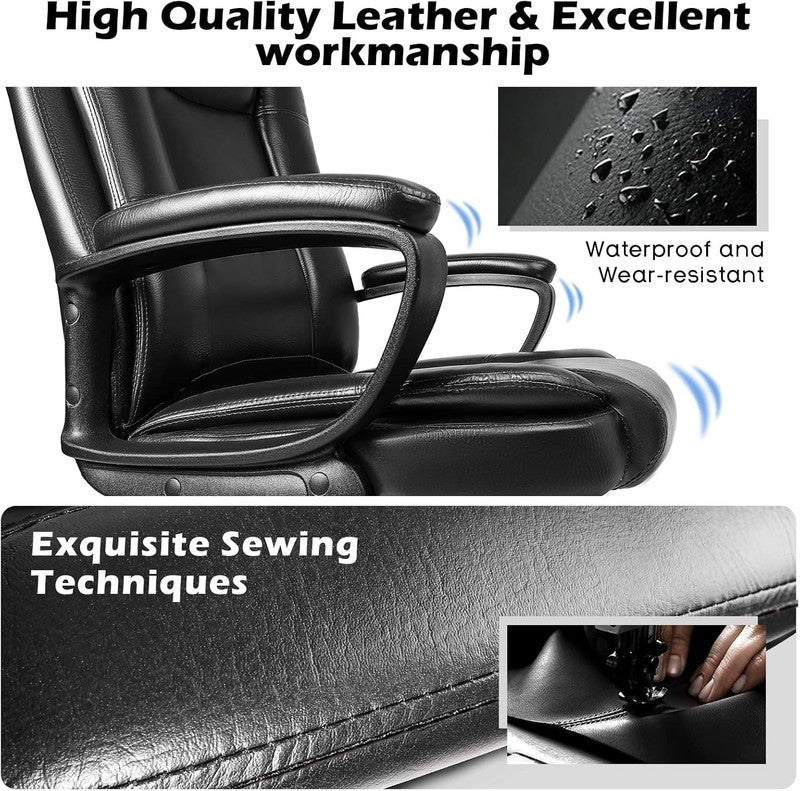 Big and Tall Home Office Computer Chair for Adults, High Back Desk Chair for Hea2