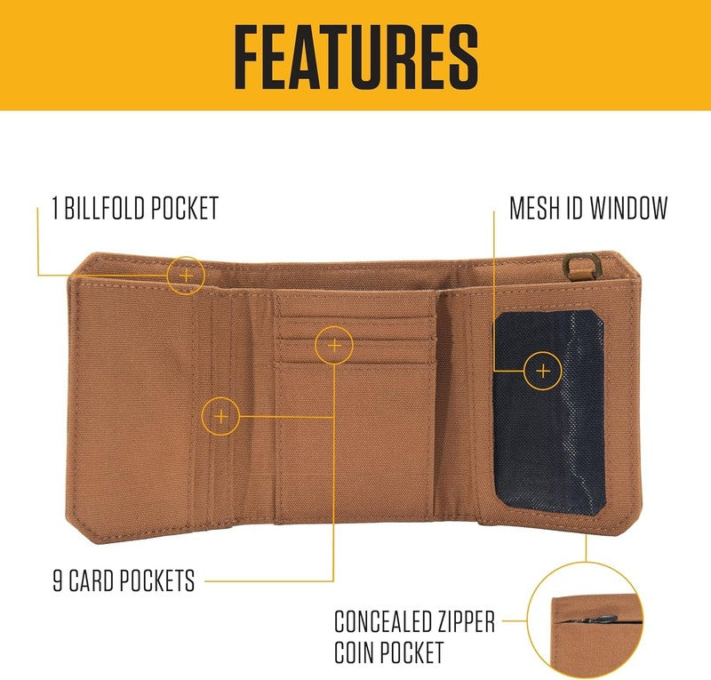 Mens 700D Nylon Duck Wallets, Rfid Blocking W/Trifold and Front Pocket Options1