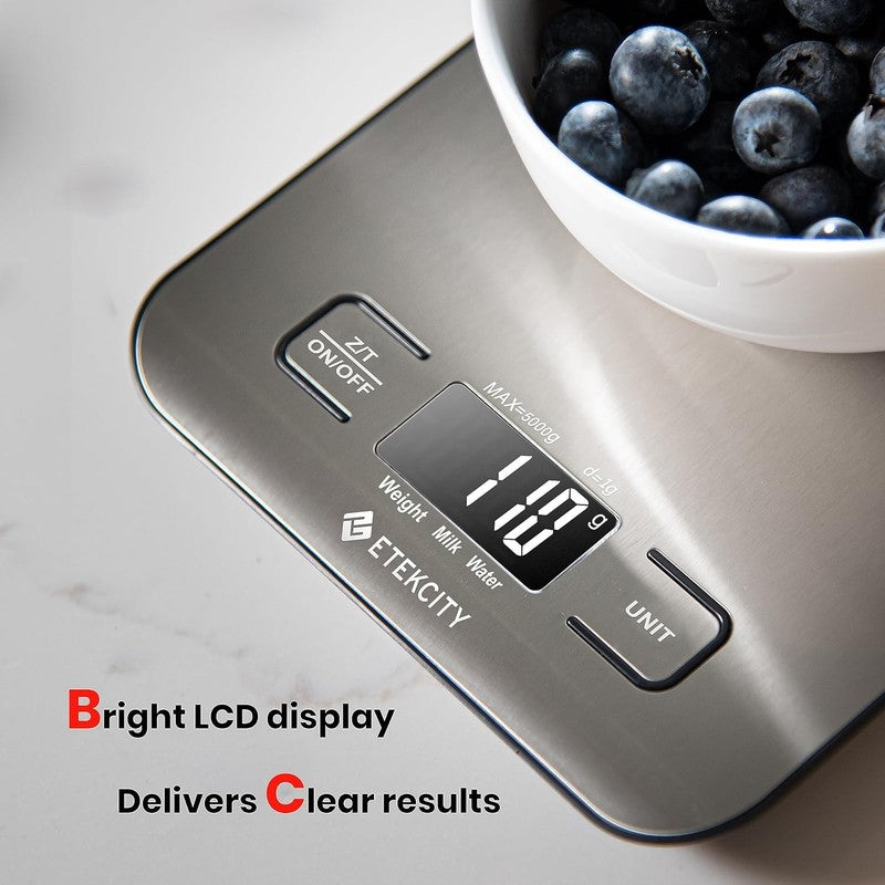 Digital Kitchen Scale for Cooking, Baking & Meal Prep   Stainless Steel Design3