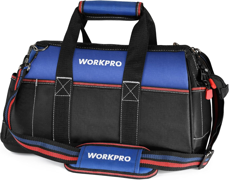 16" Wide Mouth Heavy Duty Tool Bag Waterproof Molded Base with Shoulder Strap8