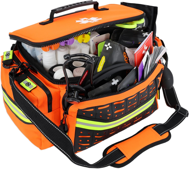 Lightning X EMT Bag LXMB25 Fully Stocked 240+ EMS Trauma Kit Orange2